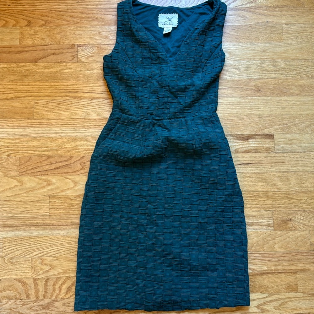 Anthropologie Quilted Green Dress